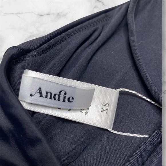 NWT Andie Swim The Tahiti Bikini Top UPF 50+ Sun Protection Black Women Size XS - Picture 6 of 7